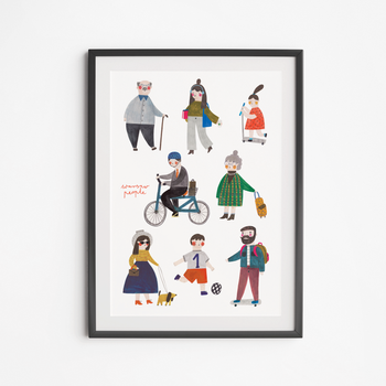 Poster Warsaw People 40x50