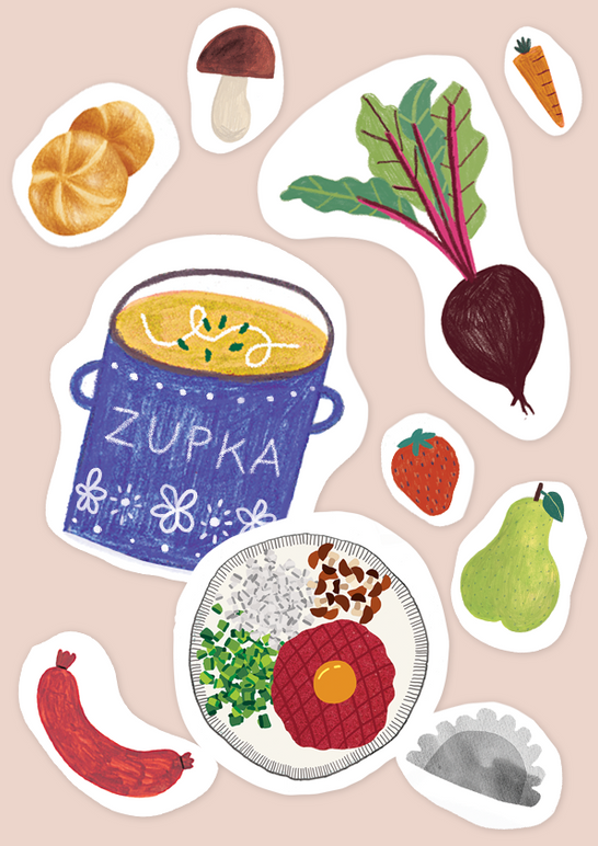 Naklejki A5 Polish Food