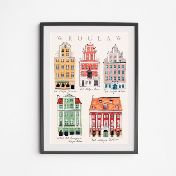 Plakat Wrocław Złote Kamienice 21x30