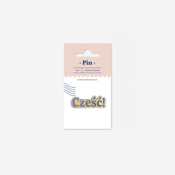 Pin Cześć Fiolet