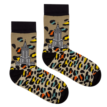 Socks Warsaw Palace of Culture Leopard