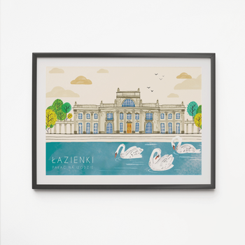 Plakat Pałac Na Wodzie Łazienki 40x50