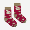 Kids Socks Pierogi Check Magenta