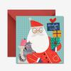 Santa Card with Cat