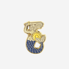 Pin Syrenka Retro Granat