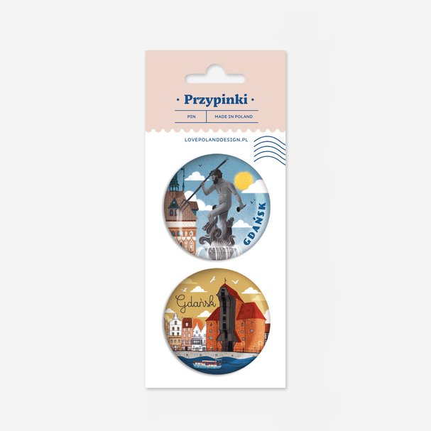 Set of Gdansk Neptune + Crane pin