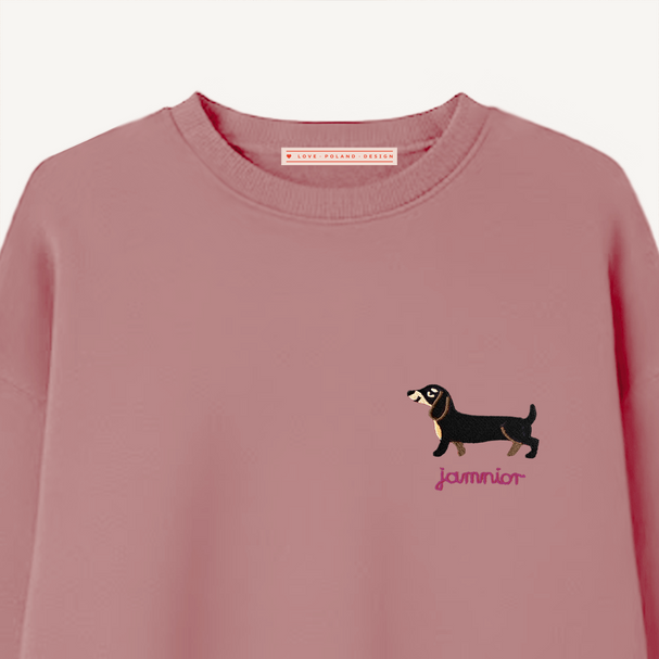 Sweatshirt Dachshund Old Rose