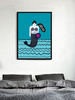 Mermaid Poster Turquoise 30x40