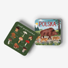 PODKŁADKA 9.5x9.5cm ZAWIESZKA - POLSKA - POCZET GRZYBÓW POLSKICH
