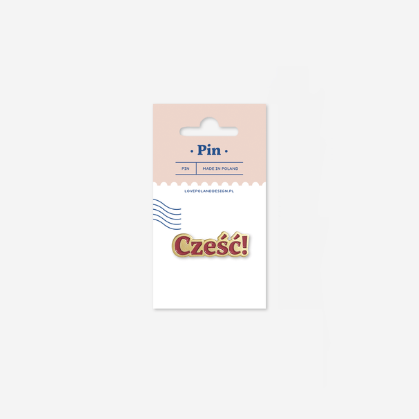 Pin Cześć Bordo
