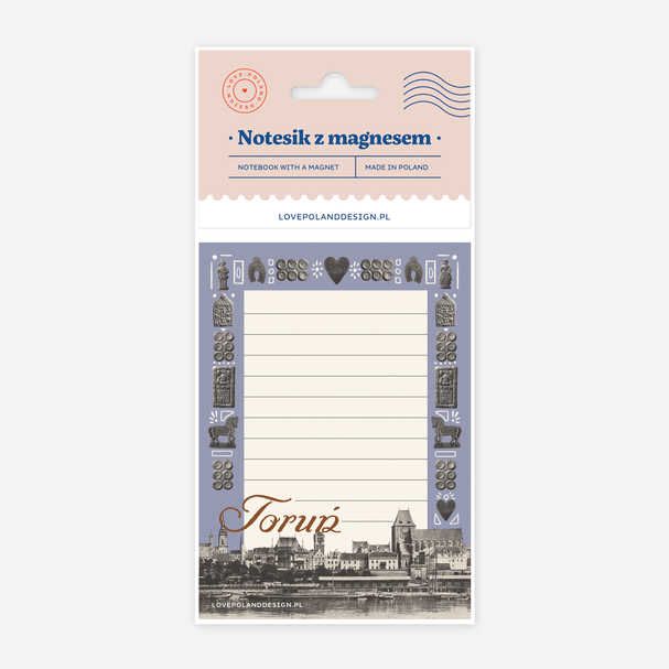 Notebook with magnet Torun Panorama Collage