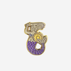 Pin Syrenka Retro Fiolet