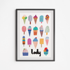 Plakat Lody Lato 30x40