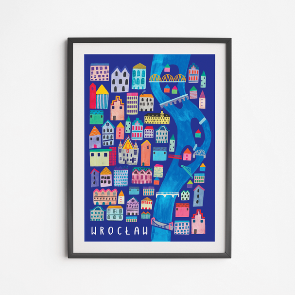 Poster Wroclaw Map 50x70