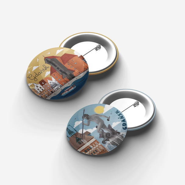 Set of Gdansk Neptune + Crane pin