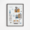 Plakat Gdańsk Trasa Spacerowa 50x70