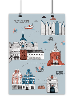 Plakat Szczecin Trasa Spacerowa 40x50
